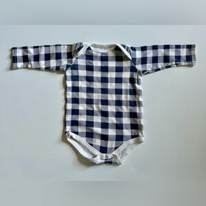 🔥HB Checkered Blue and White Kids One Piece, 9-12 M